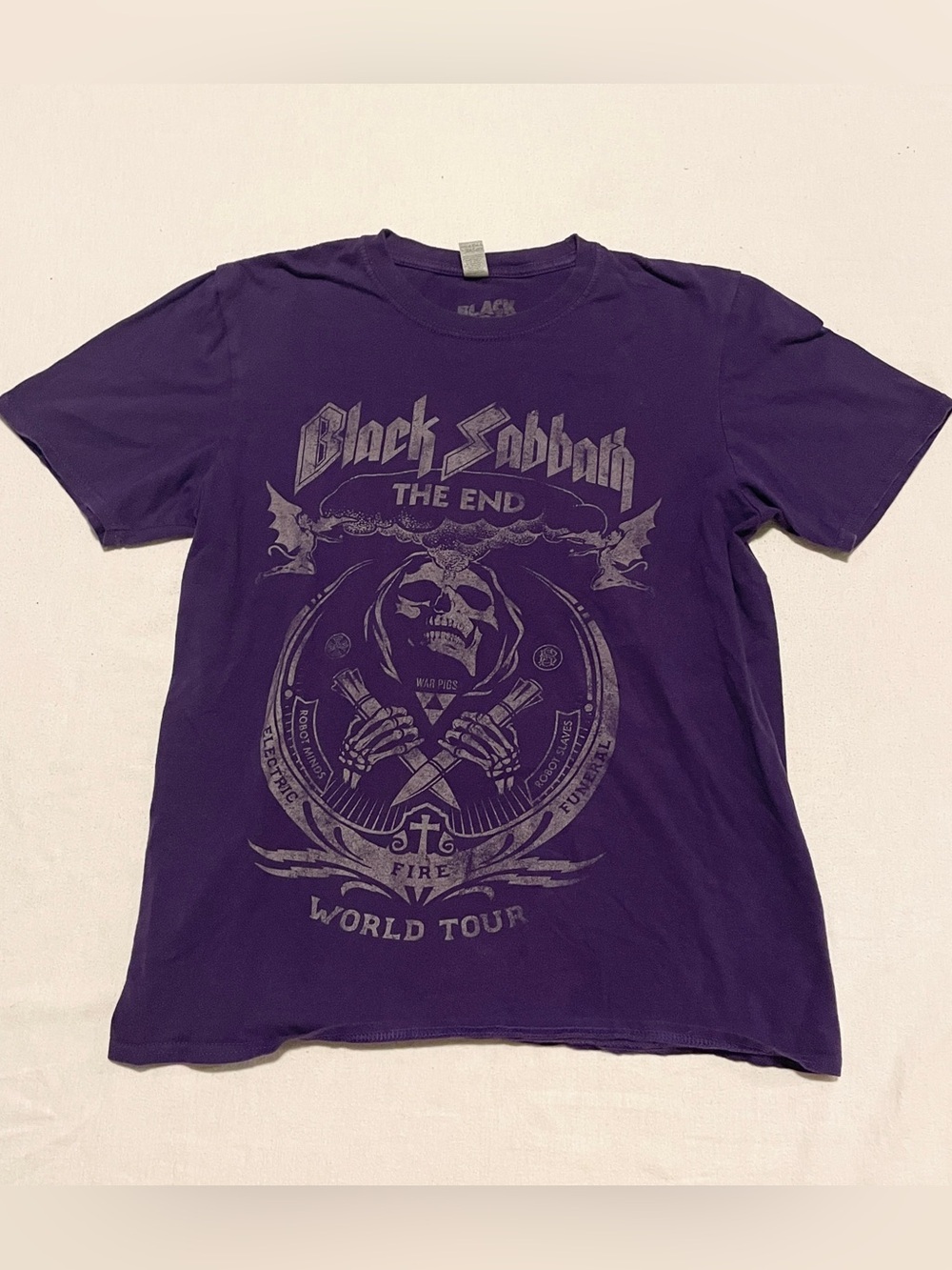 Black Sabbath The End World Tour 2016 Purple Tee Shirt Small S